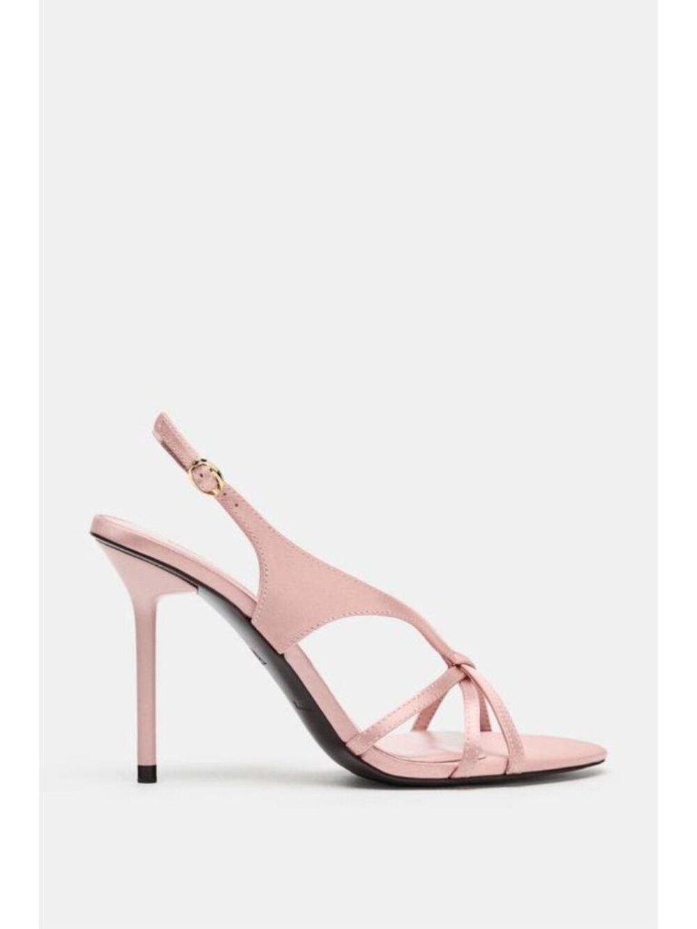 ZARA SATIN EFFECT HEELED SANDALS - Picture 5 of 7